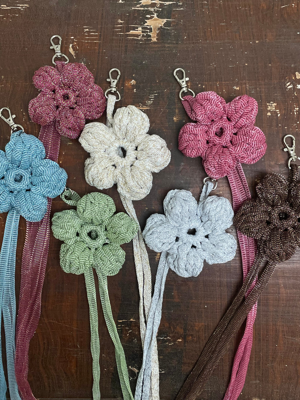 Flower bag charm - Rose