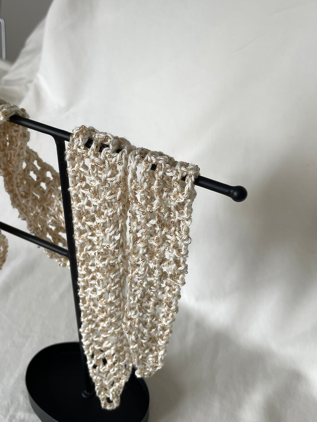 Glitterscarf - Creme