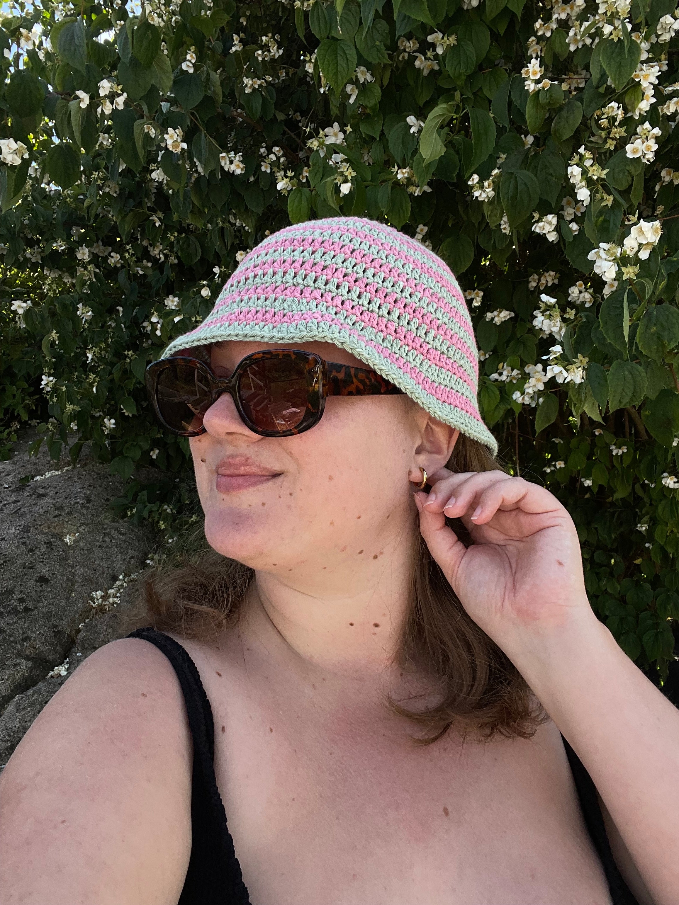 Lisa Bucket Hat Rosa/grön