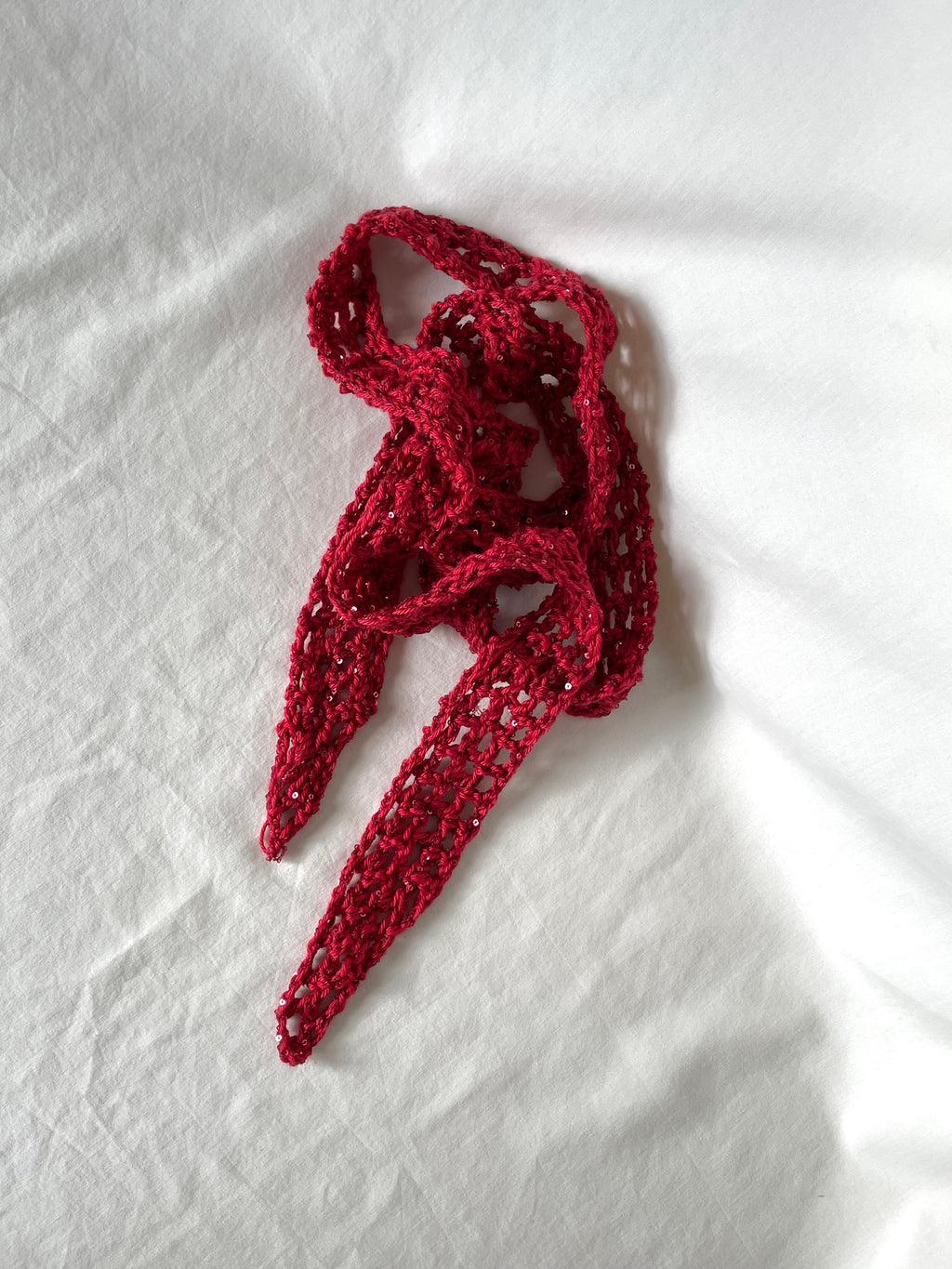 Glitterscarf - Röd