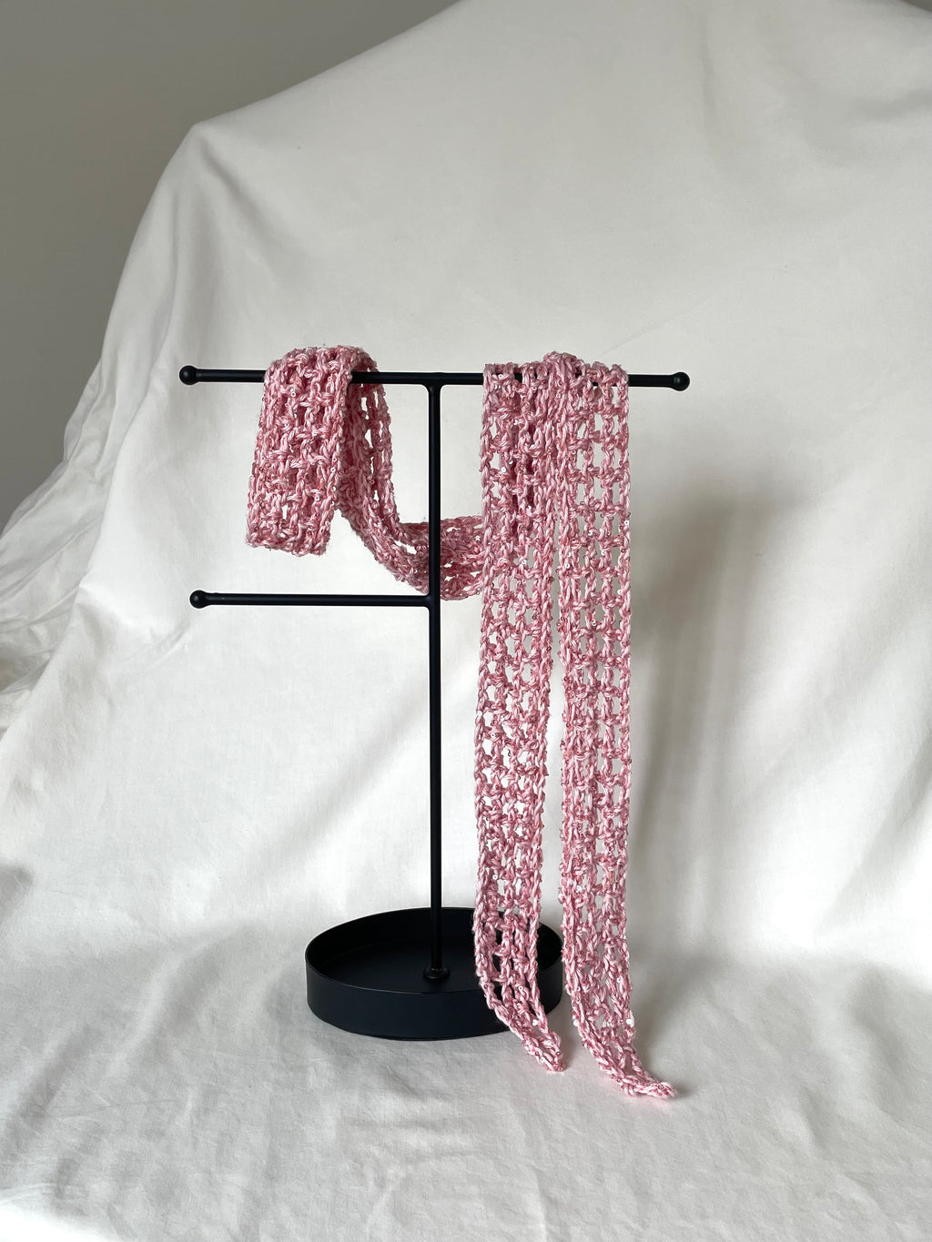 Glitterscarf - Ljusrosa