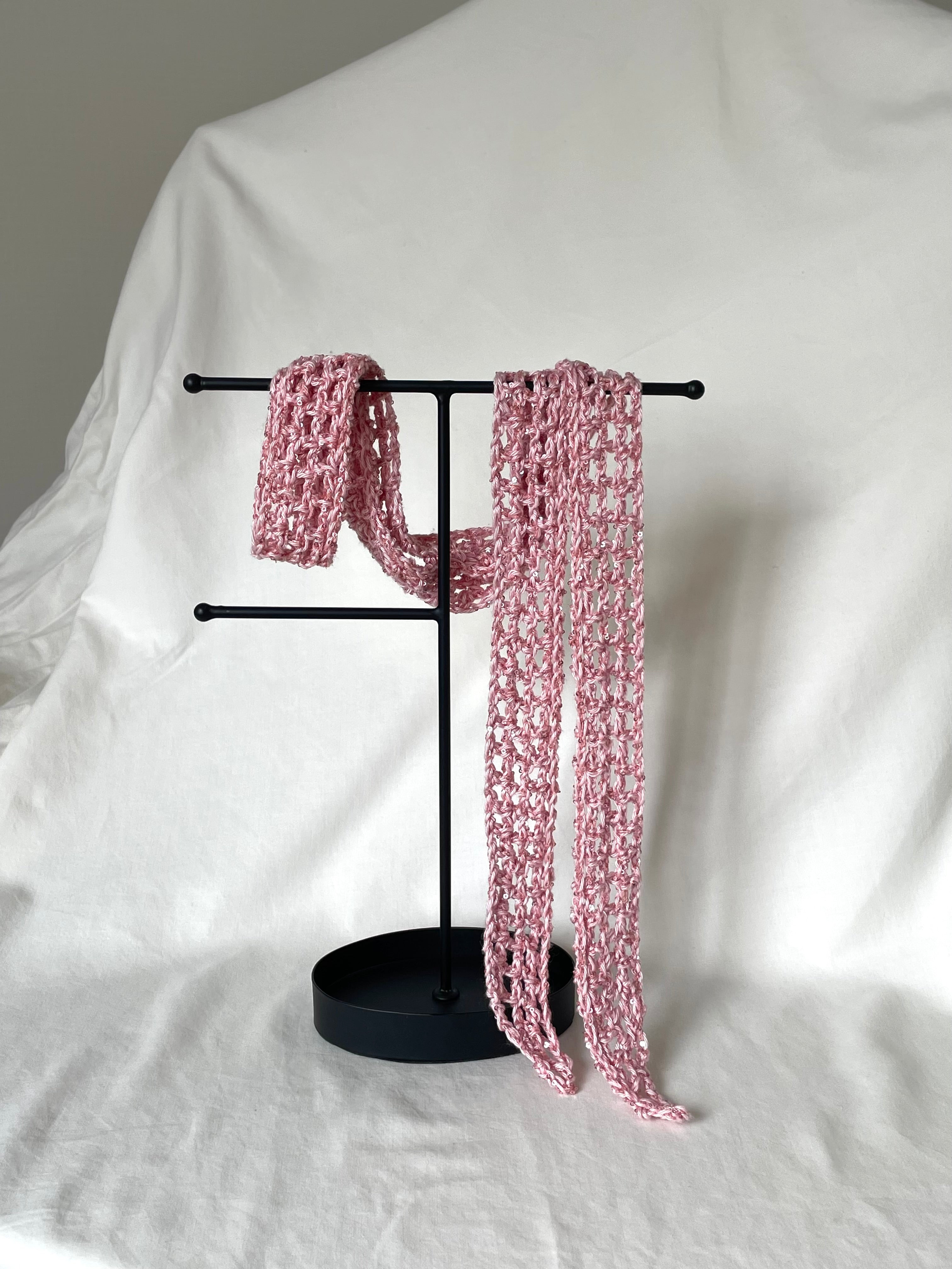 Glitterscarf - Ljusrosa