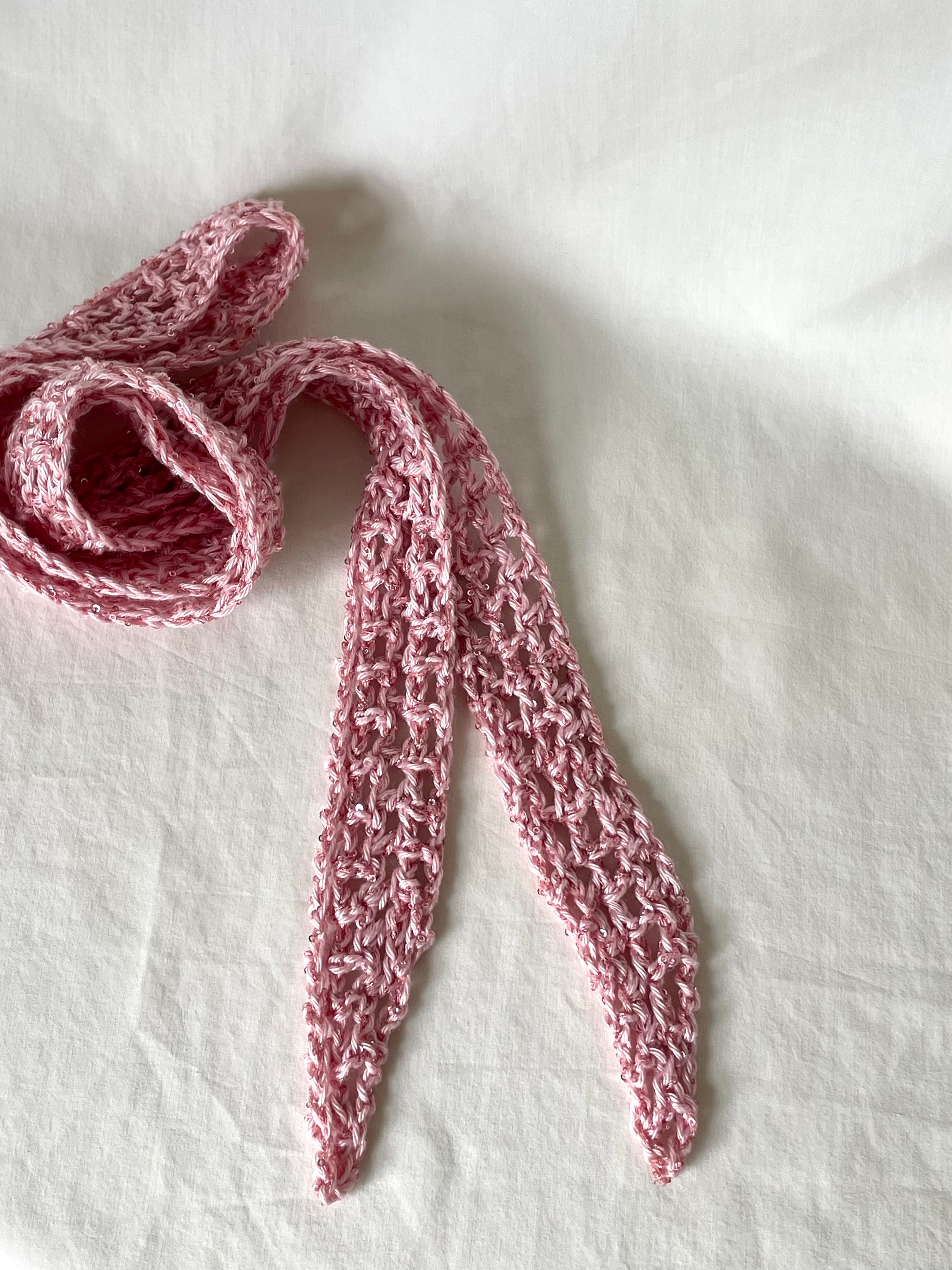 Glitterscarf - Ljusrosa