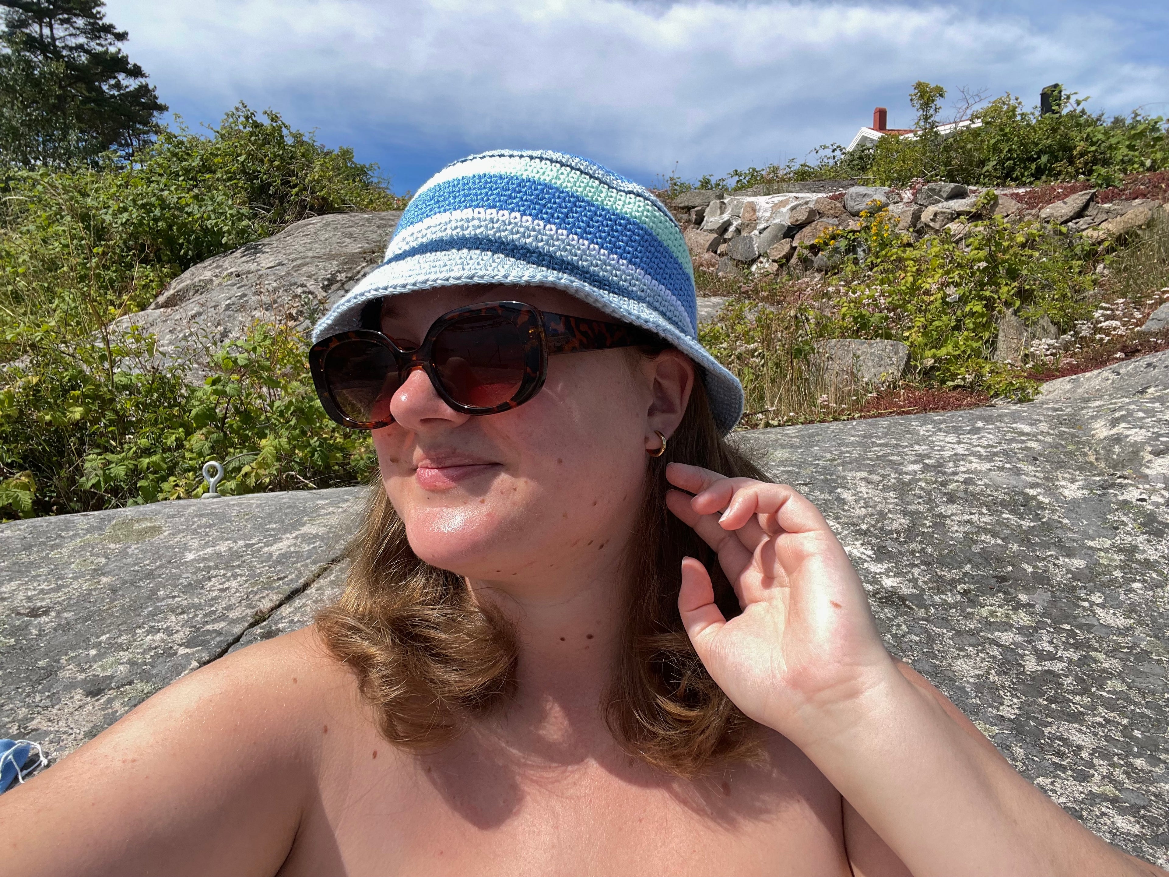 Majken Bucket Hat blå
