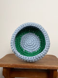 Crochet basket - Medium light blue