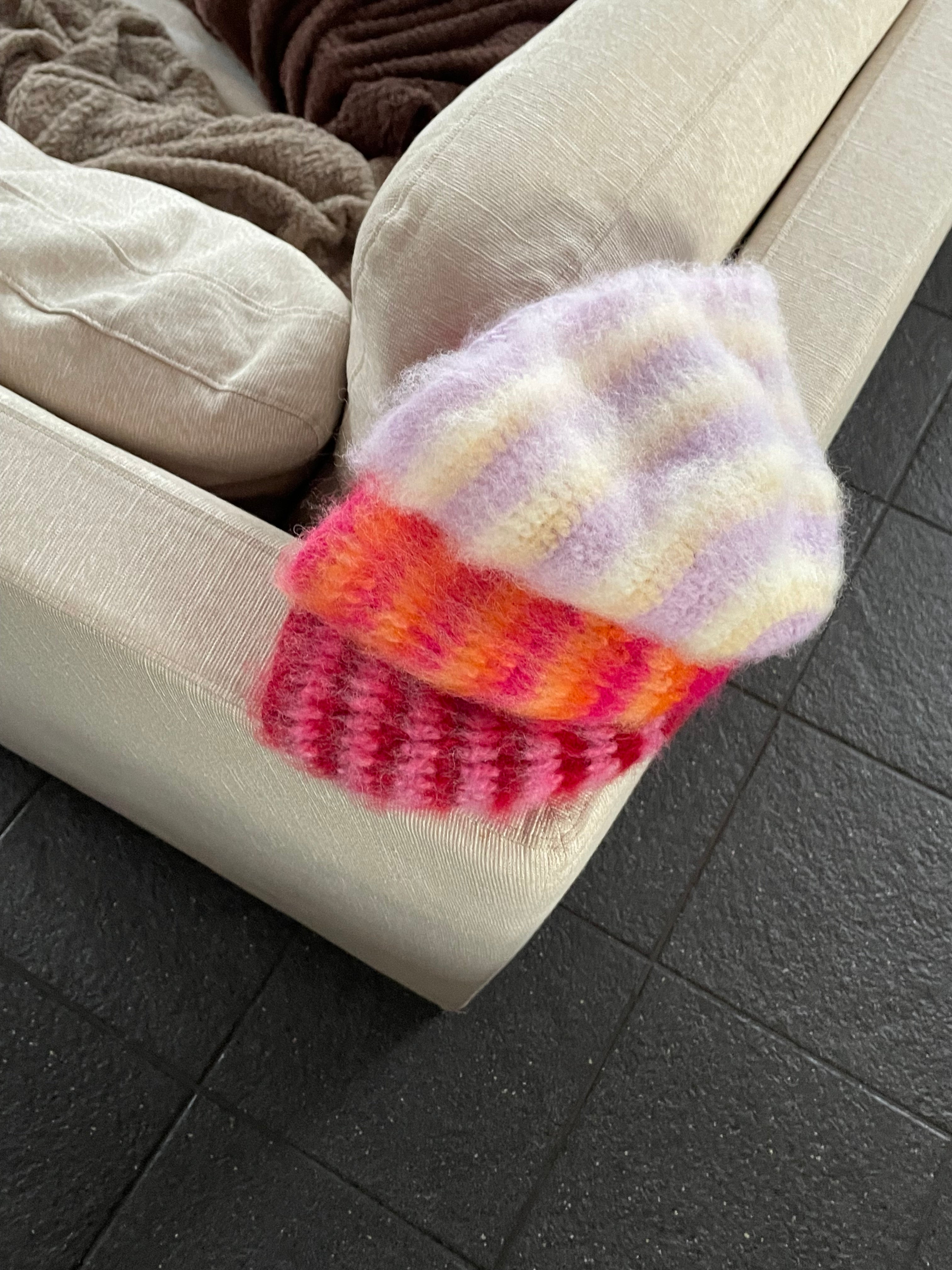 Juna Beanie - Lilac/yellow