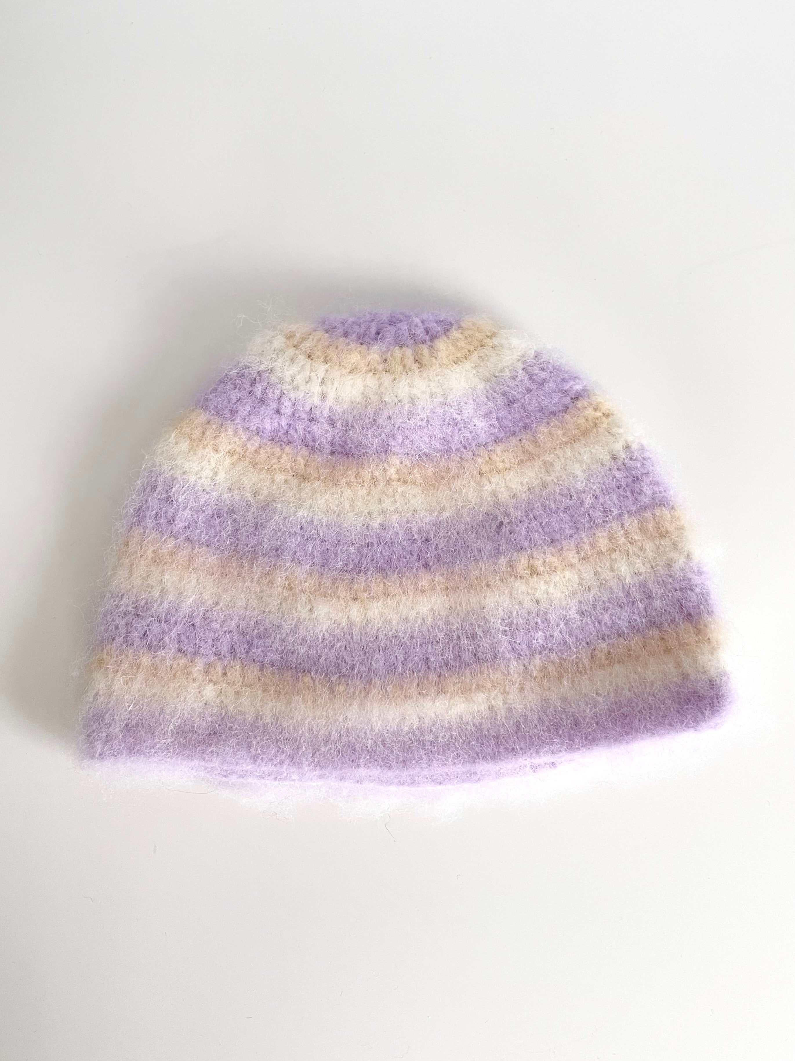 Juna Beanie - Lilac/yellow
